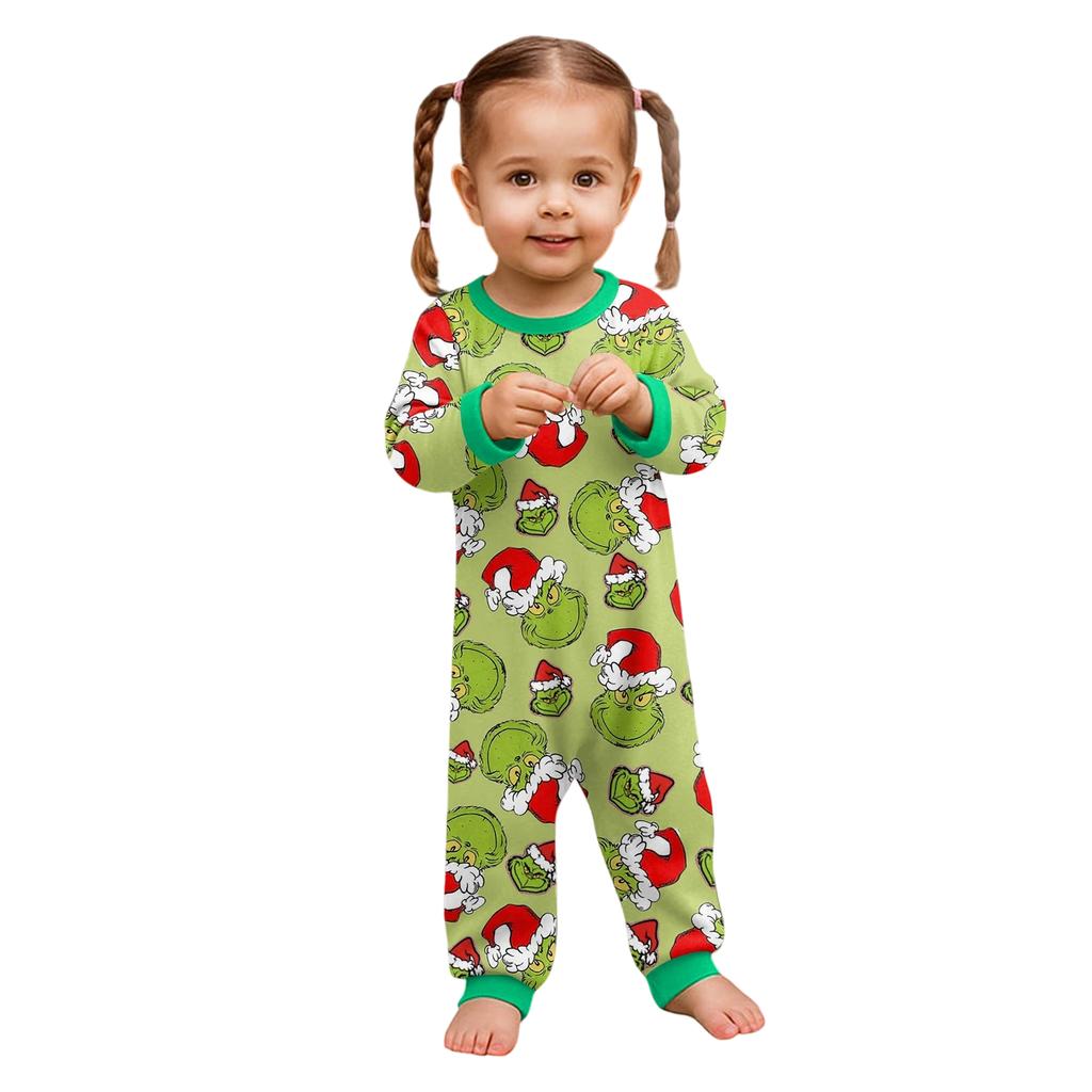 Cartoon Letters Print Family Matching Long Sleeved Parent-child Suit Home Clothes Suit Fall