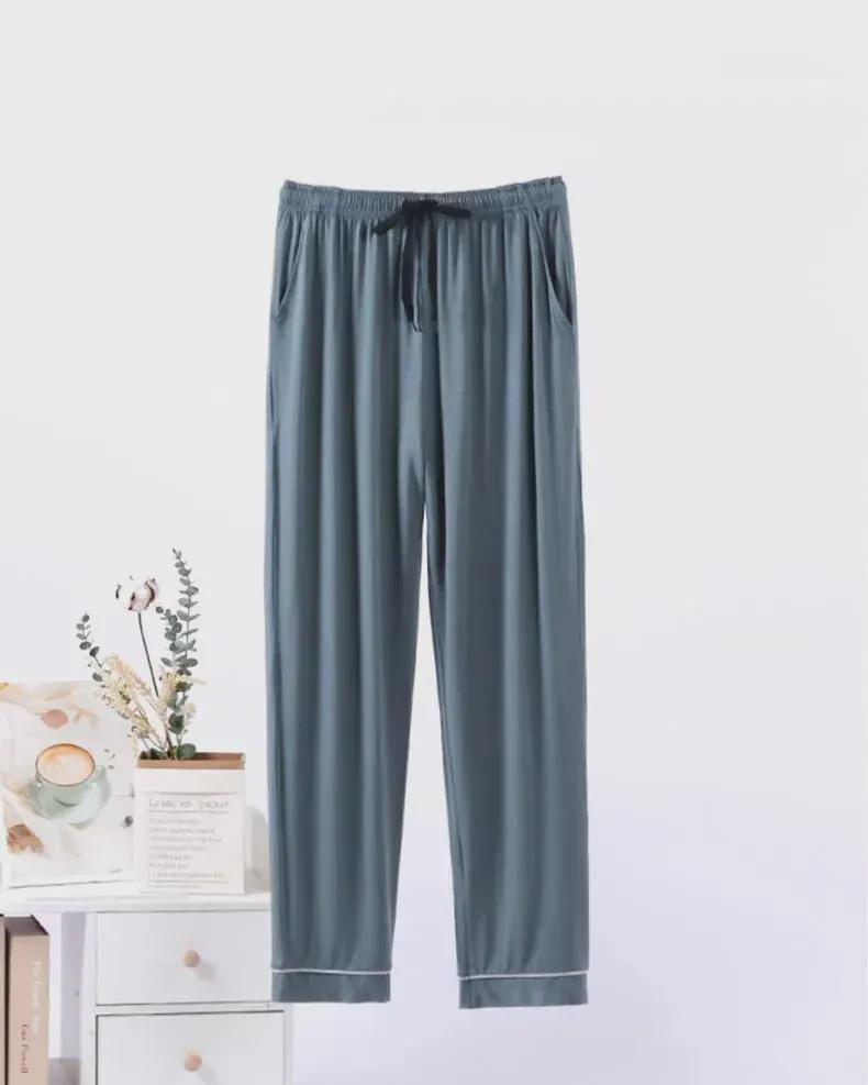 Мужские повседневные пижамные брюки из модала – свободные, тонкие домашние брюки для ношения в помещении и на улице