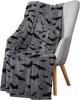 Spooky Season Bat Print Blanket  Cozy Flannel Throw for Halloween Decor Perfect for Sofa Office  Travel