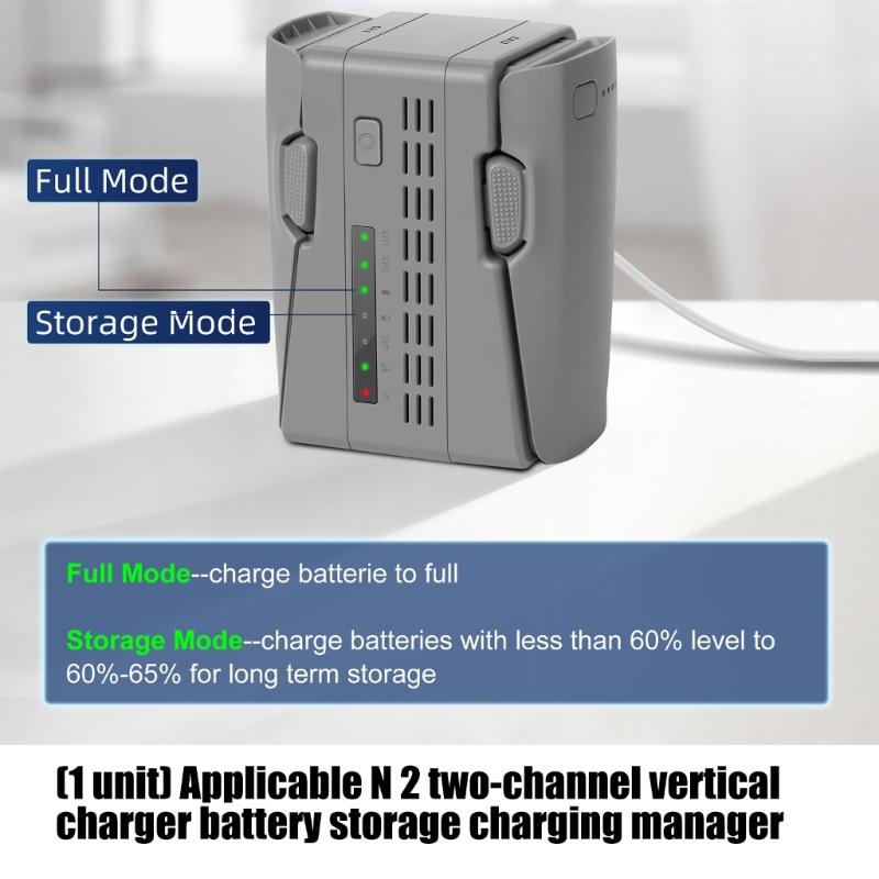 Vertical Drones Battery Charging Hub Space Saving Design Intelligent Management for Neo2 Battery 2Slot Chargers forTravel
