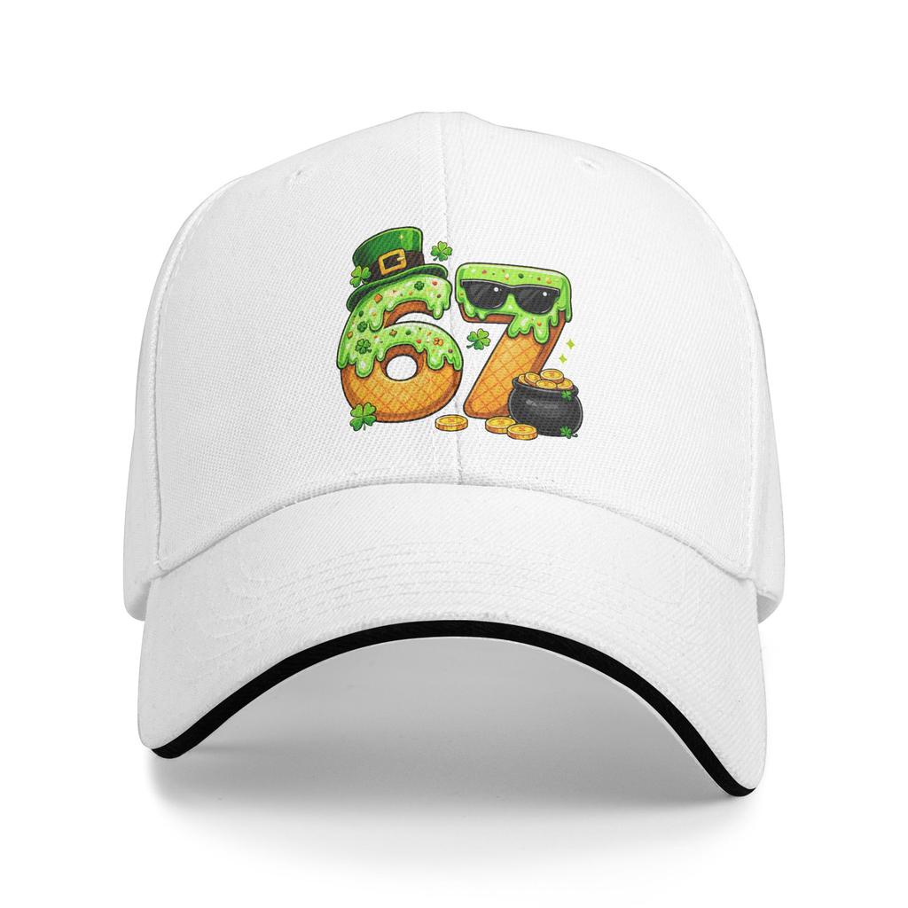 Summer Boys St Patricks Day 6 7 Six Seven 67 Shamrock Baseball Cap Running Hippie Streetwear Print Trucker Hat Baseball Caps