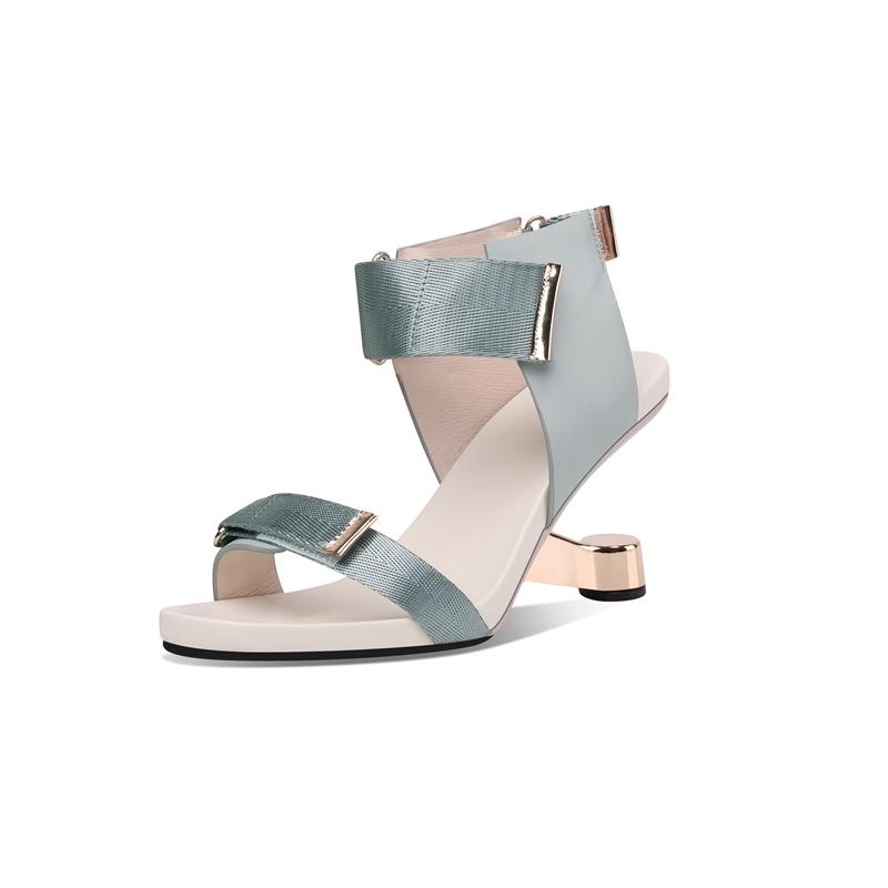 Женские сандалии-гладиаторы с открытым носком и вырезом на высоком каблуке, модная сексуальная обувь для женщин, сандалии 2024 года, новые туфли в странном стиле