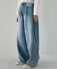 ORIGINALDAY Side Pintuck Blur Washed Wide Denim Pants_Lightblue