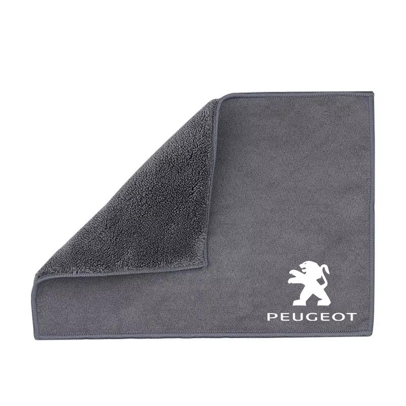 Microfiber Towel Car Cleaning Care Accessories For Peugeot 206 307 308 207 3008 208 407 508 2008 5008 301 406 408 607 4008