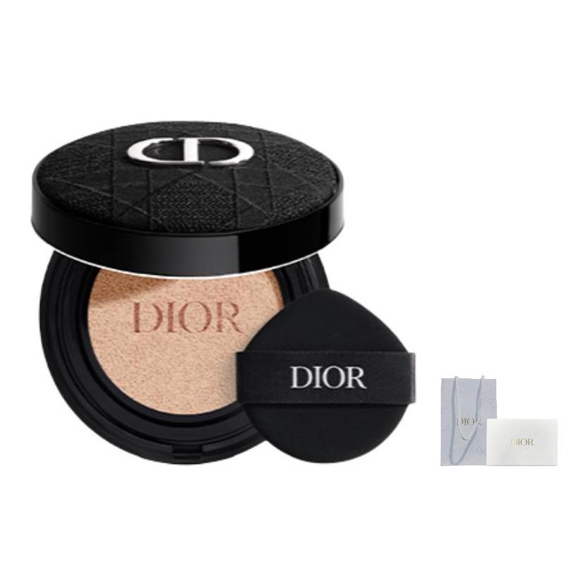 Dior Стойкий сияющий кушон для лица с вышитым чехлом Cannage SPF 50 Увлажняющая тональная основа