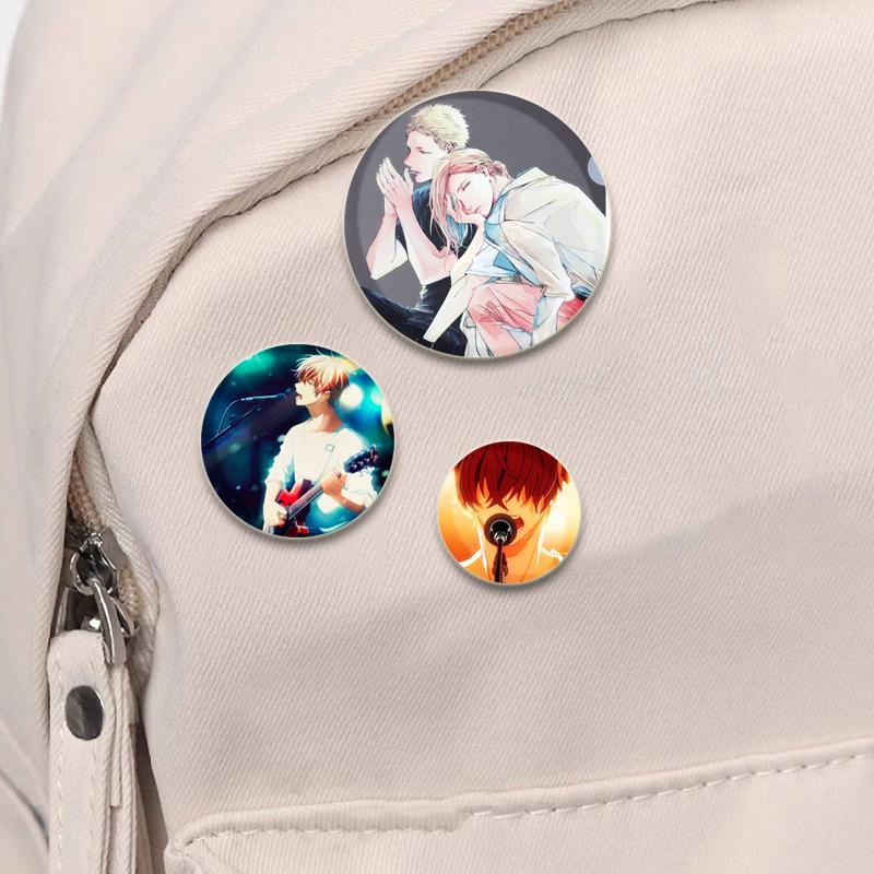 32/44/58 мм Круглые Аниме Подарочные Булавки Ручной Работы Брошь Сато Мафую/Уэнояма Рицука Мультфильм Значок на Рюкзаке Ювелирные Изделия Аксессуары Подарки