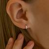 Серьги-кольца из 14-каратного золота с пресноводным жемчугом, застежка-щелчок / 2 вида