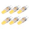 6PCS GY6.35 Bulb 5W AC DC12V COB Light Bulb Energy Saving Silicone Ceiling Lamp Bulb for Living Room