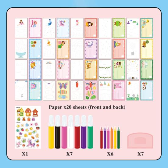 Детский набор для рисования ракелем, набор наклеек с красками и радугой, точечная живопись