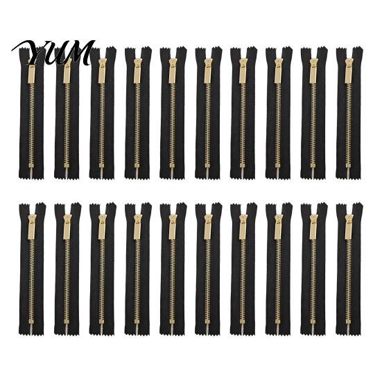Handbags Zipper Kit 20Pcs Metal Teeth Non Separating Zipper, Heavy Duty Closed-End Wear Resistant Replacement, Short Tape for Sewing Purses