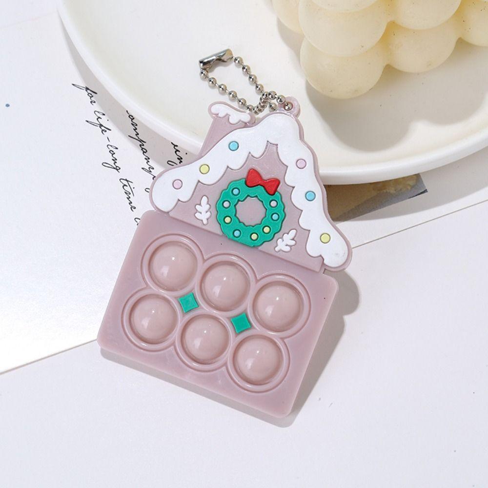 Силиконовый брелок для декомпрессии с изображением пальца, пузыря, музыкального мультфильма, Лось, снеговика, женский, для девочек