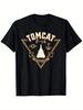 F14 Tomcat Fighter JetVintage Tomcat Design with Aircraft Graphic100cotton summer Oneck short sleeve printed Unisexs Tshirt