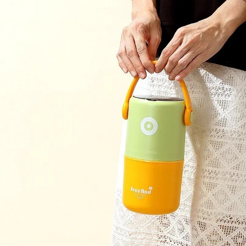 Портативный двухслойный ланч-бокс для детей, изолированный контейнер для бенто из нержавеющей стали 304 с ручкой, контейнеры для еды для офисных работников