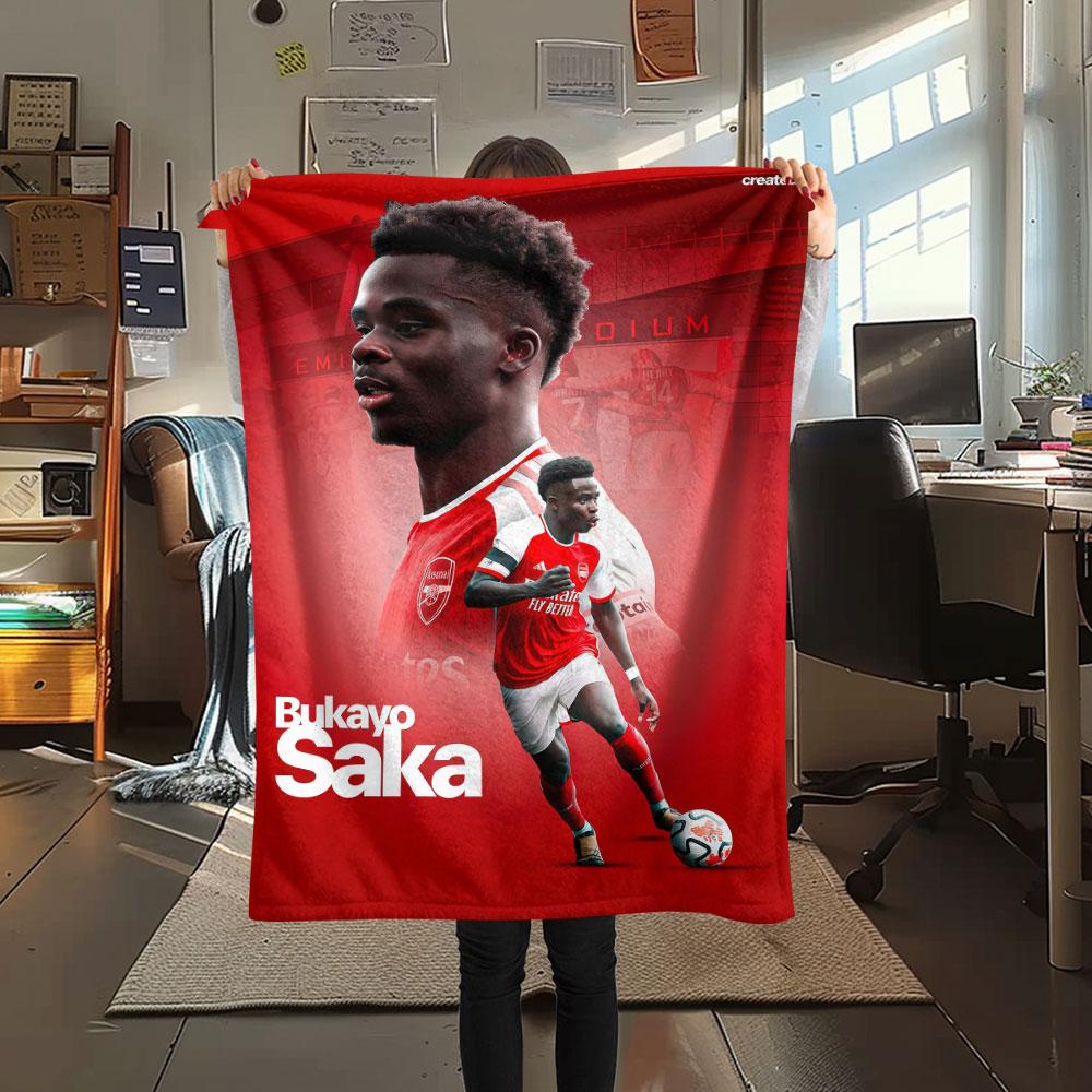 Bukayo Saka Legend Blanket, High quality Comfortable for All Seasons, Home Decor, Warmth and Comfort