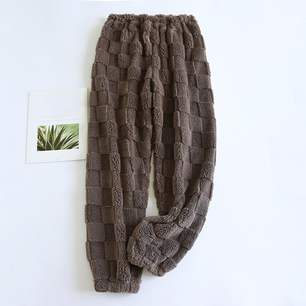 Женские термофлисовые карманы пижамные теплые повседневные брюки домашние пижамные штаны