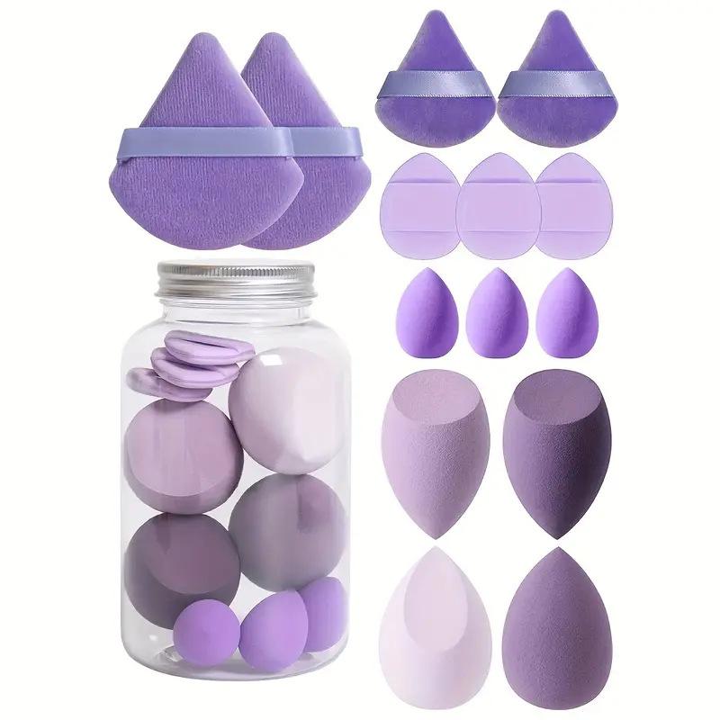 Makeup Sponge Set, 12/14 Pieces, Egg-shaped Beauty Makeup Puffs, Base Sponges, Powder Puffs, Women’s Makeup Accessories, Cosmetic ToolsMakeup