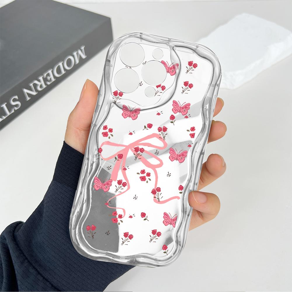 Милый мультяшный узор, кремовая текстура, мягкий силиконовый чехол с волнистыми краями, чехол для телефона для OPPO Reno Realme