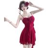 Sex underwear pure desire nightdress new large size suspender chest pad mesh skirt sexy temptation uniform sweet spice dress
