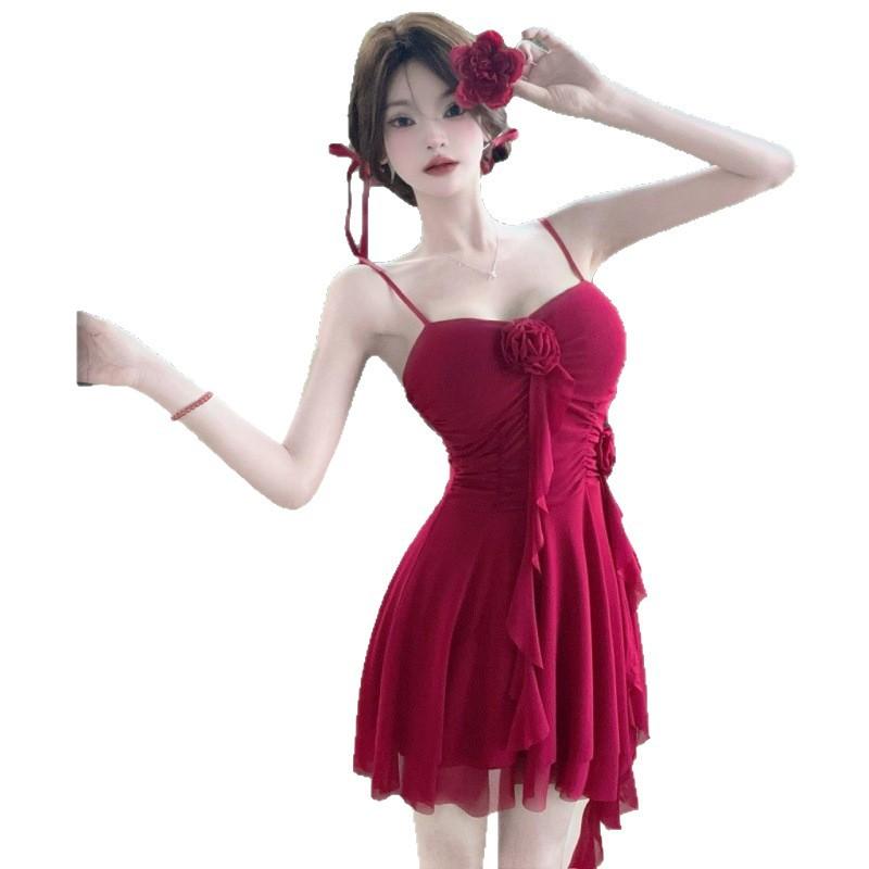 Sex underwear pure desire nightdress new large size suspender chest pad mesh skirt sexy temptation uniform sweet spice dress