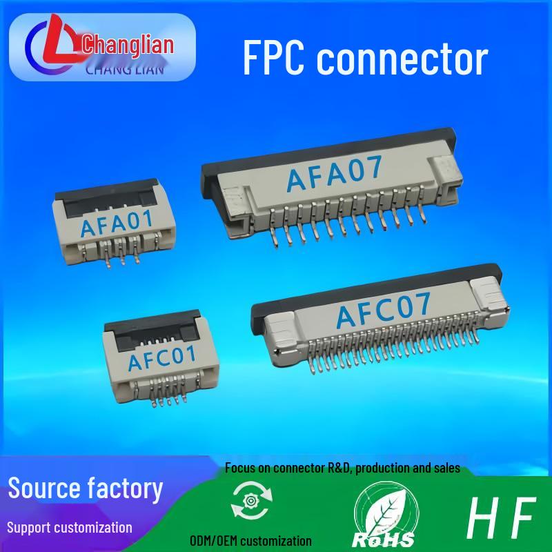 AFC01 Разъем типа "флип" с шагом 0,5 мм для FFC/FPC, с откидной крышкой (H2.0) Мягкая кабельная розетка