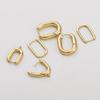 14K Gold-Plated Copper U-Shaped Oval Ear Clips & Hooks for DIY Jewelry Making