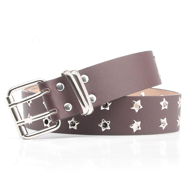 Punk Fashion Pu Belt For Women With Metal Pin Buckle And Multiple Lengths