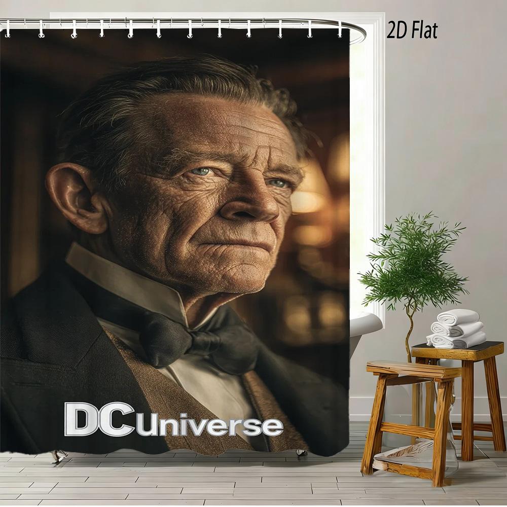 Batman Arkham City Snowy Night Waterproof Shower Curtain, Superhero Bathroom Decor for Fans