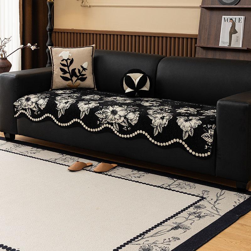 French Special-Shaped Sofa Cushion New Light Luxury High-End Sense Four-Season Universal Straight Row Non-Slip Seat Cushion Sub-Cover Cloth Towel