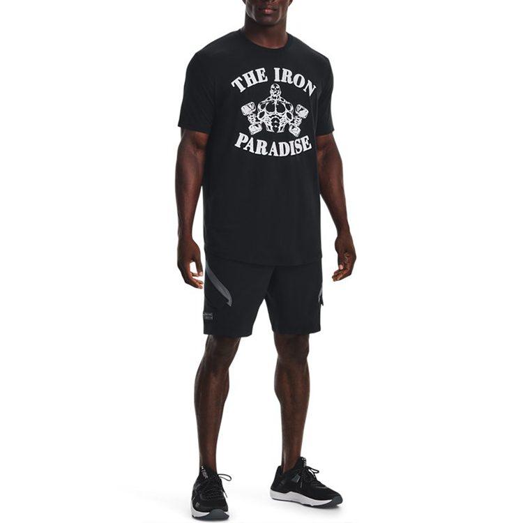 Under Armour Футболка Project Мужская Черная С Круглым Вырезом Умеренный Прямой Крой 1373748-001