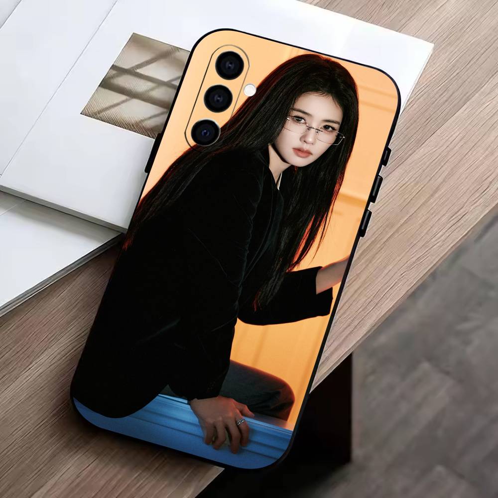 Actor Bai Mengyan Phone Case Black Silicone Soft For Samsung Galaxy A73,A72,A71,A70,A53,A52,A51