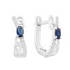 Серебряные серьги с сапфиром nano 0.638ct (2189022)