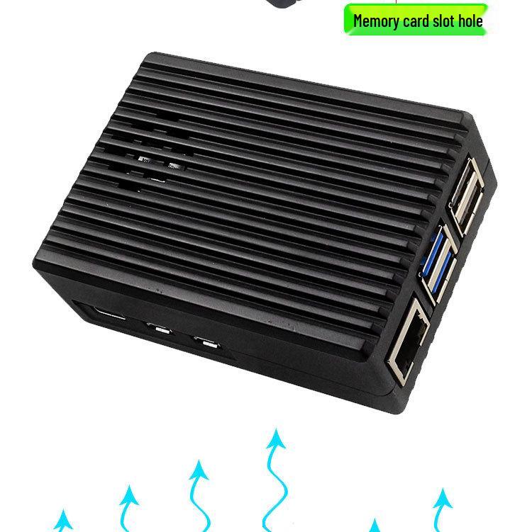 Алюминиевый бронированный корпус для Raspberry Pi 5 с термопастой