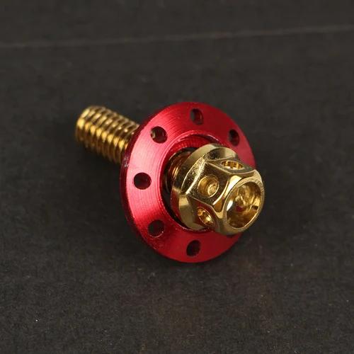 Motorcycle Electric Car Modified Fender Screw Flat Fork Stainless Steel Color Screw M6 Outer Hexagon Flange Cap Pad