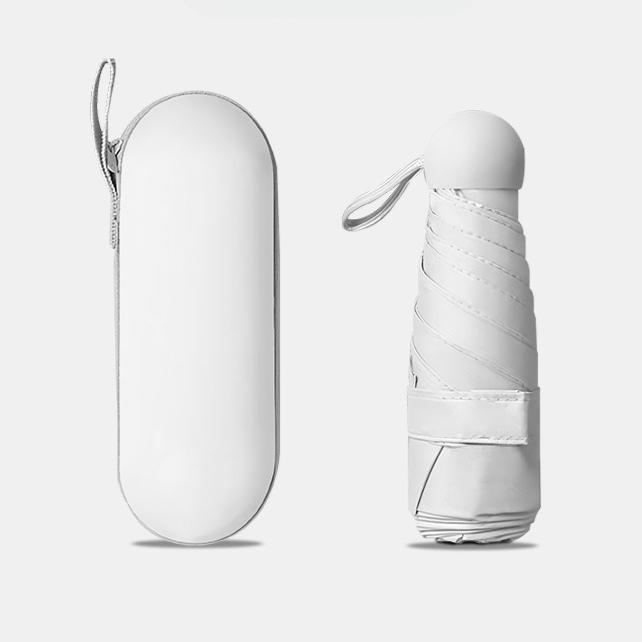 18СМ 6 спиц Легкий Компактный Карманный Зонт с Коробкой для Хранения Складной Дорожный Зонт для Повседневной Жизни Солнечных и Дождливых Дней