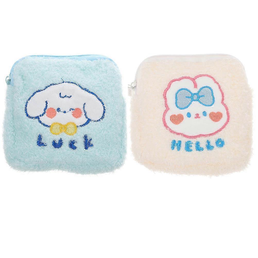 Sanitary Pad Case Small Bag Practical Design For Nursing Pad Coins Cards Reusable 2Pcs