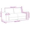 2 Seater Cream Sofa 180 cm Faux Leather