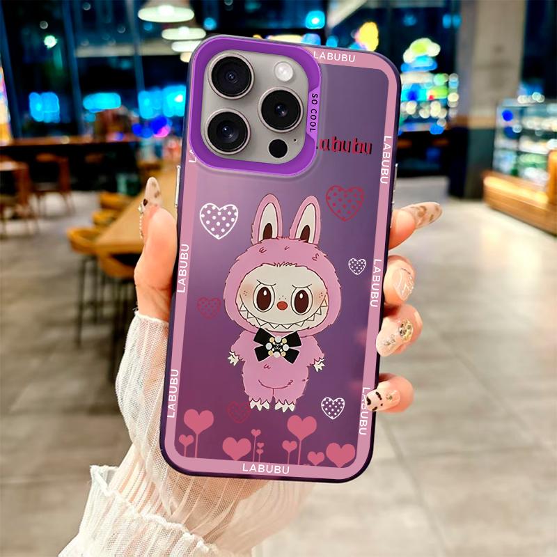 Модный чехол Labubu's Pink Sweetheart для iPhone 7 X 11 12 13 14 15 16 серий, для Samsung серий A12 A23 A54 S21 S22 S23 S24 S25...