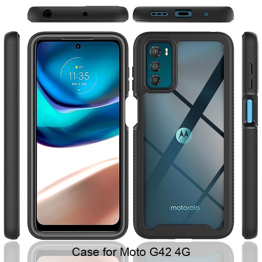 Кристальный чехол TPU/PC Sky Case для Motorola Moto G42 4G G32 Funda С PET-защитой экрана 360 градусов Полное покрытие Ударопрочный