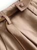 Women's Tencel Linen High-Waisted Wide-Leg Trousers – Lightweight Summer Flare Pants