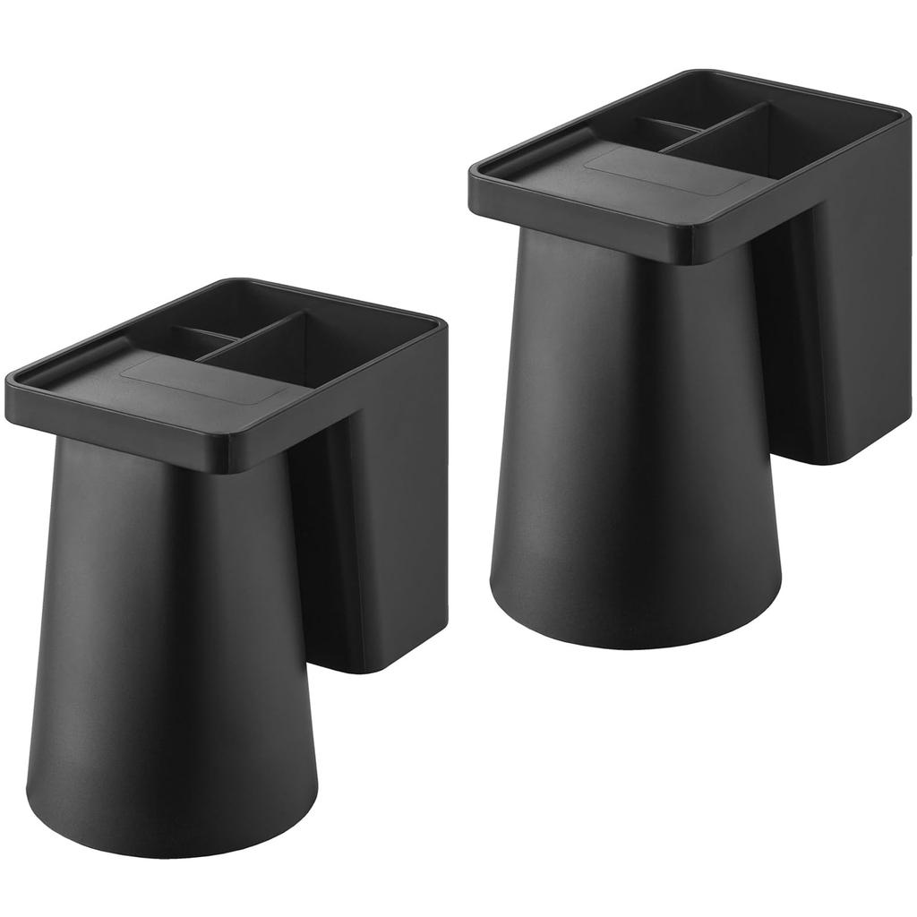 Yamazaki Film Hook Single Toothbrush Holder Magnetic Tumbler of Floating Toothbrush 1296 X 2 & (Set 2) Holder/Toothbrush Stand, Tower, Black,