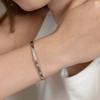 (Серебро 925 пробы) Багетный кубический открытый браслет BR2198