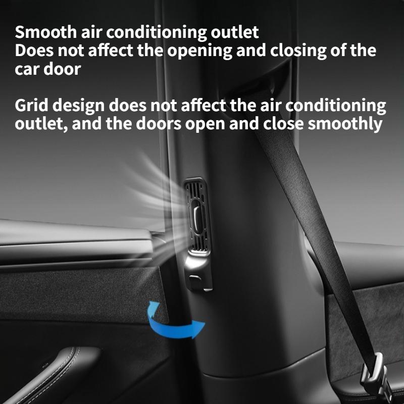 Air Vent Hook Protective Cover For Tesla Model YL 2025 2026 (6-Seat) 2PCS ABS Rear Seat Hanger Hook Car Interior Accessories