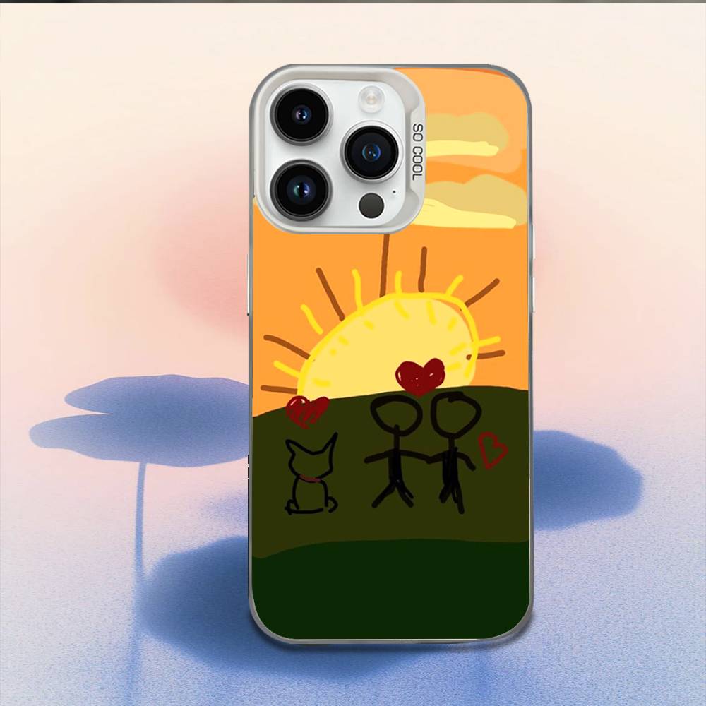 Мультяшный стикмен-человечек Чехол для телефона iPhone 17,16,15,14,13,12,11,Mini,Pro,E,MAX Белый Конфетный Матовый Ударопрочный Чехол