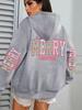Новый рождественский арт-принт Женская толстовка Осенняя толстовка