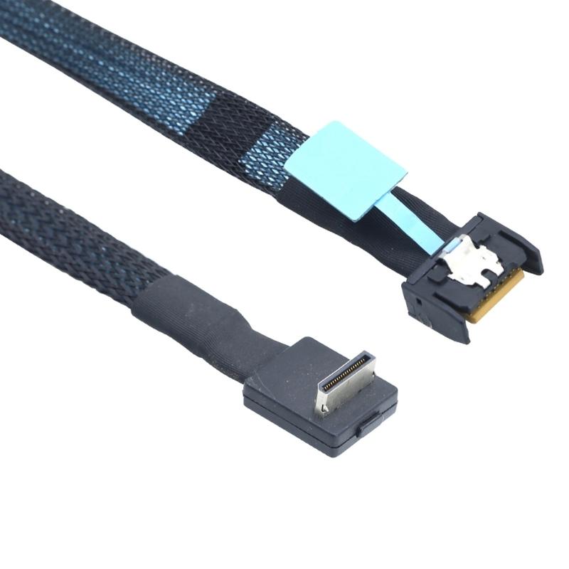 Эффективный кабель данных Gen5 PCIE MCIOs 4I 38P на SFF8611 4I 90 градусов длиной 50 см/100 см для быстрой и надежной передачи данных