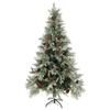 Maison Exclusive - Sapin de Noël pré-éclairé pommes de pin vert blanc 195cm PVC PE