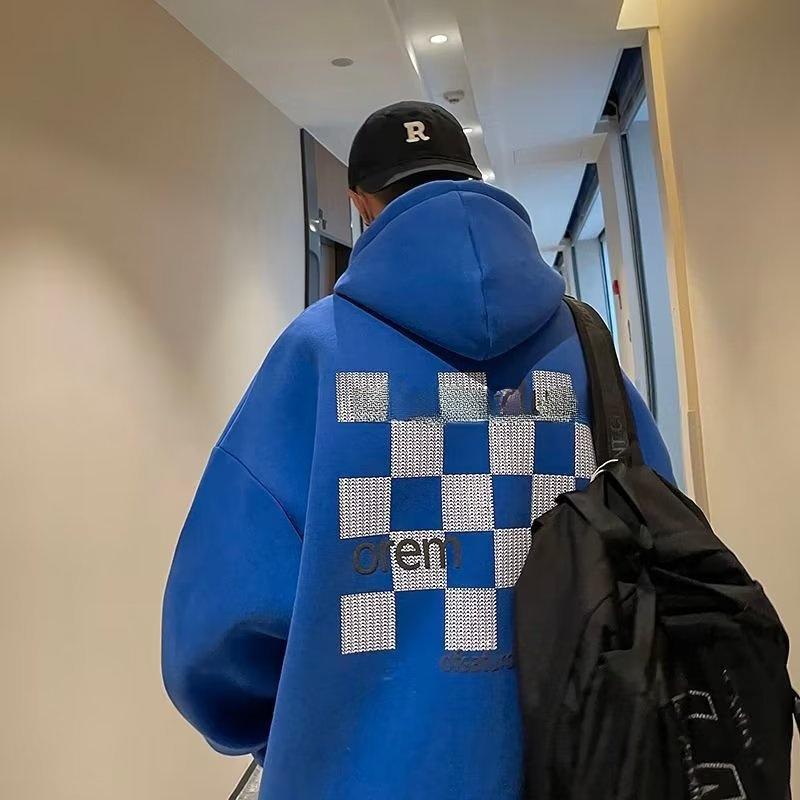 Мужская толстовка с капюшоном в стиле Гонконга большого размера — модная американская толстовка для весны и осени