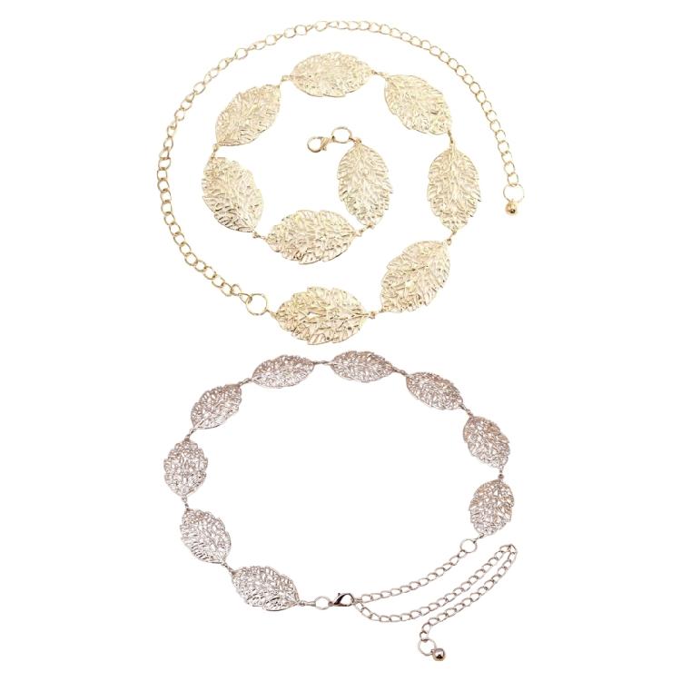Delicate Leaf Waist Belt Ladies' Stylish Body Chain Adjustable Bridal Belt for Special Occasion Wear