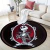 1pc Jack Skellington Pattern Round Area Rug , Bedroom Living Room Floor Mat , Playroom Bedroom Living Room Indoor Decor Rug , Aesthetic Room