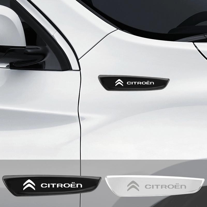 2 шт. Металлические декоративные наклейки на кузов автомобиля для Citroen C4 C3 C5 C1 C2 Berlingo C-Elysee C4-Picasso C4-Aircross Автомобильные наклейки